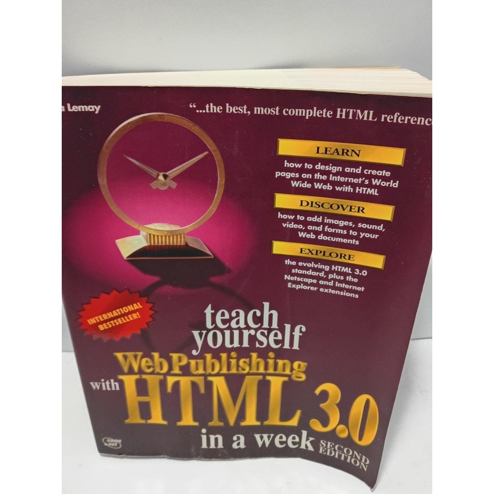 TEACH YOURSELF WEB‎ PUBLISHING WITH HTML 3.0 book second edition preowned